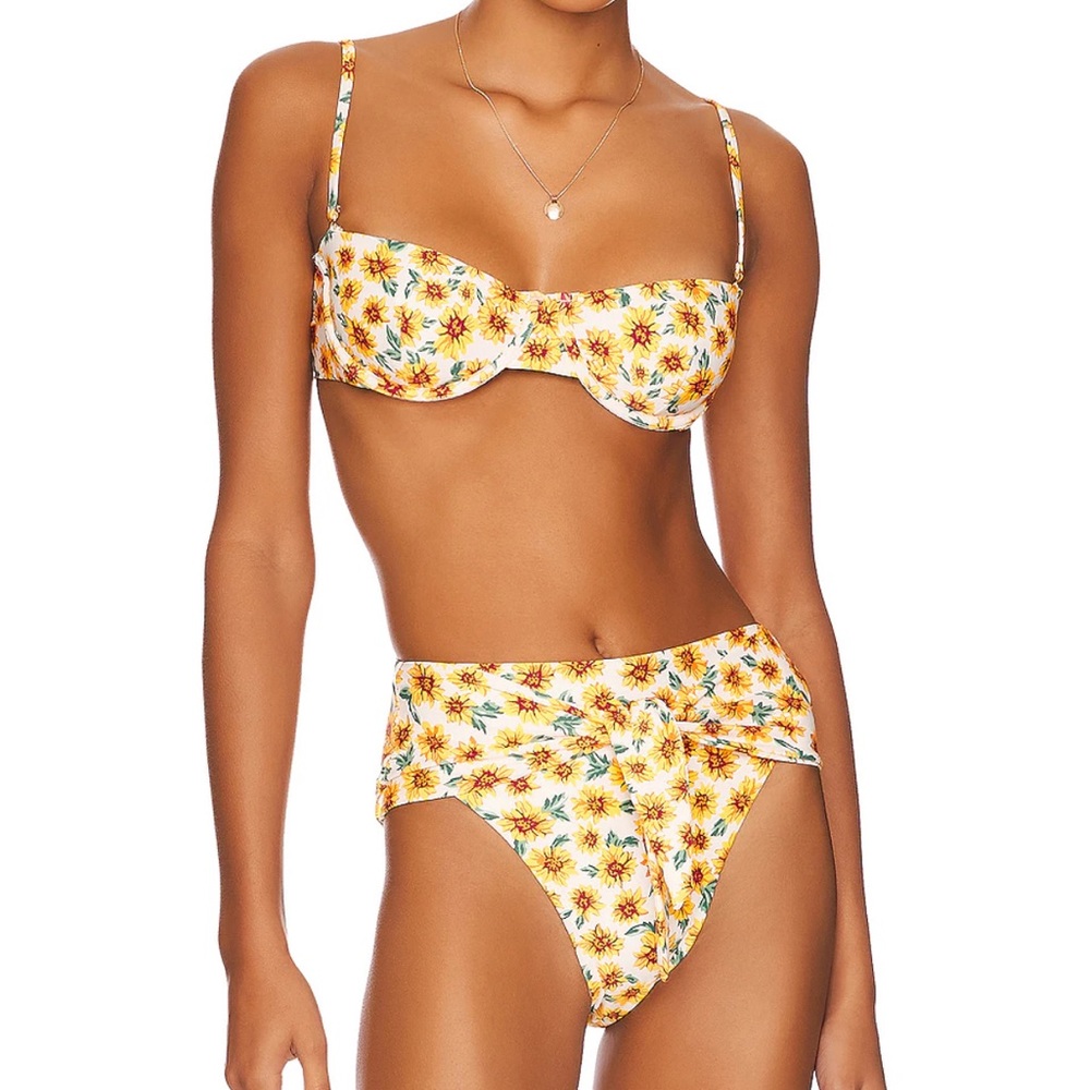{WeWoreWhat} Brand New Micro Sunflowers Bikini SET